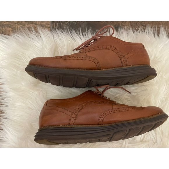Cole Haan Men\'s Sz 10M ZEROGRAND Wingtip Oxford Shoes Brown‎ C26472 main image 12